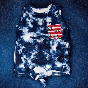 Kids Tie-Dye Star Tank Top Girls Large (5T)